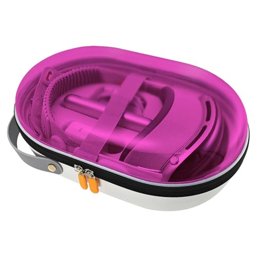 Oxxggkao Reiseetui für Virtual-Reality-Brillen, Zubehör, harte Aufbewahrungstasche mit Riemen, Karbonfaser-Design, Violett von Oxxggkao