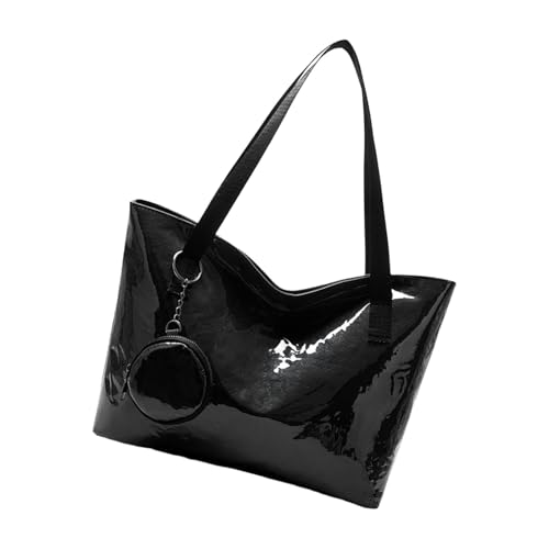 Oxxggkao Schultertasche mit großem Fassungsvermögen, für Damen, stilvoll, Pendeln, einfache Achselhöhle, weiblicher Griff, trendige Handtasche, Damen, große Kapazität, Achselhöhle, Damen-Handtasche von Oxxggkao