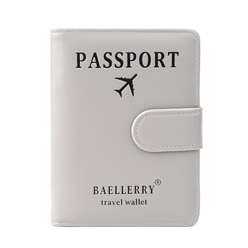 Oxxggkao Simple Plane PU Reisepasshülle, stilvolles Kreditkartenetui für Abenteurer, Paare, Hochzeitsgeschenk, Reisepasshülle, grau, Mass Beauty Oxxggkao Simple Plane PU Reisepasshülle, stilvolles Kreditkartenetui für Abenteurer, Paare, Hochzeitsgeschenk, Reisepasshülle, grau, Mass Beauty von Oxxggkao