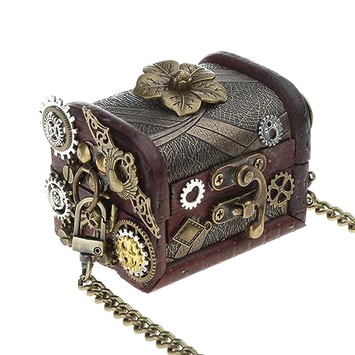 Oxxggkao Steampunk Umhängetasche Retro Gothic Gear Crossbody für Handy Vintage Punk Schmuck Steampunk Taschen und von Oxxggkao