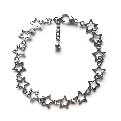 Oxxggkao Sternkette Y2k Cool Girl Legierung hohl fünfzackig gestapelt Paar hohle fünfzackige Armbänder Oxxggkao Sternkette Y2k Cool Girl Legierung hohl fünfzackig gestapelt Paar hohle fünfzackige Armbänder von Oxxggkao