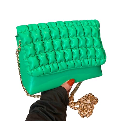 Oxxggkao Stilvolle Und Langlebige PU Crossbody Tasche Mit Gitterdesign Ketten Umhängetaschen Zeigen Ihren Geschmack Trendige Quadratische Tasche Für Frauen von Oxxggkao