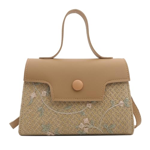 Oxxggkao Strohbeutel Für Frauen Und Mädchen Handgefertigte Strandschultertasche 2024 Crossbody Pack Tasche Geeignet Für Verschiedene Gelegenheit Frauen Handtasche von Oxxggkao