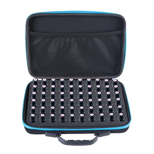 Oxxggkao Tragetasche für 60 Flaschen, 5–10 ml, organisierte Aufbewahrungstasche für Zuhause, Reisen und Präsentationen, Ölaufbewahrungs-Organizer, blau, Mass Beauty Oxxggkao Tragetasche für 60 Flaschen, 5–10 ml, organisierte Aufbewahrungstasche für Zuhause, Reisen und Präsentationen, Ölaufbewahrungs-Organizer, blau, Mass Beauty von Oxxggkao