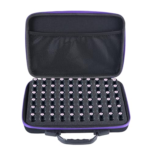 Oxxggkao Tragetasche für 60 Flaschen, 5–10 ml, organisierte Aufbewahrungstasche für Zuhause, Reisen und Präsentationen, Ölaufbewahrungs-Organizer, violett, Mass Beauty Oxxggkao Tragetasche für 60 Flaschen, 5–10 ml, organisierte Aufbewahrungstasche für Zuhause, Reisen und Präsentationen, Ölaufbewahrungs-Organizer, violett, Mass Beauty von Oxxggkao