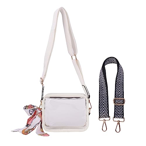 Oxxggkao Transparente Umhängetasche, Stadion-zugelassen, Schultertasche, für Konzerte, Festivals, Sport, Crossbody-Tasche, a, One Size von Oxxggkao