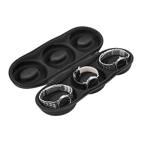 Oxxggkao Travel Watch Case Eva wasserdichte Speicherbox Armbandwatch Smartwatch Anti Staub Tragetasche Schutzorganisator 1/2/3 Slots Smart Watch Box Organizer Für Männer von Oxxggkao