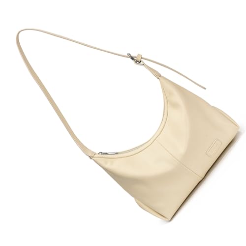 Oxxggkao Trendige Damen-Umhängetasche, PU-Leder, Crossbody, Pendeln, große Kapazität, Messenger für tägliche Reisen, Damen, Schultertasche, große Kapazität, trendiges Pendeln für Reisen, beige, One von Oxxggkao