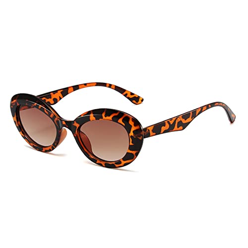 Oxxggkao UvSunglasses Damen-Sonnenbrille mit kleinem Gesicht, ovale Vintage-Sonnenbrille für Damen und Herren, blendfrei, Strand-Sonnenbrille für UV-Licht, Leopard Tea Chips Oxxggkao UvSunglasses Damen-Sonnenbrille mit kleinem Gesicht, ovale Vintage-Sonnenbrille für Damen und Herren, blendfrei, Strand-Sonnenbrille für UV-Licht, Leopard Tea Chips von Oxxggkao