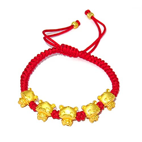 Oxxggkao Verstellbarer Chinesisches Zodiakzeichen Tiger Charme Armband Lucky Red Rope Ladies Neujahr Schmuck Geschenk Rote Stringschutz Für Babys Frauen Männer Paare von Oxxggkao