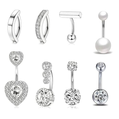 Oxxggkao Vielseitiger Bauchnabel Ringe Set Von 8 Edelstahl Navelkörper Piercing Schmuck Für Männer Männer Bauchnabel Oxxggkao Vielseitiger Bauchnabel Ringe Set Von 8 Edelstahl Navelkörper Piercing Schmuck Für Männer Männer Bauchnabel von Oxxggkao