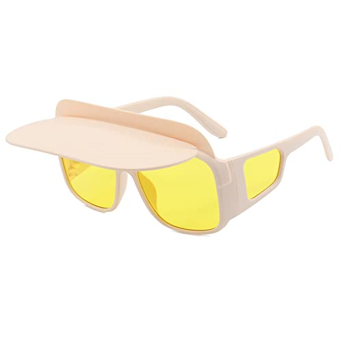 Oxxggkao Vintage-Sonnenbrille mit dickem Rahmen, mehrfarbig, Vintage, futuristisch, Schwarz, für Herren, Weiß, B Oxxggkao Vintage-Sonnenbrille mit dickem Rahmen, mehrfarbig, Vintage, futuristisch, Schwarz, für Herren, Weiß, B von Oxxggkao