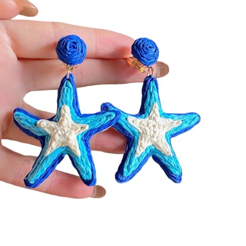 Praktische Strandblume Hoops Ohrringe Einzigartige Geometrische Designs Tragbarer Dangle Für Stilvolle Frauen Casual Wear Statement Statement von Oxxggkao