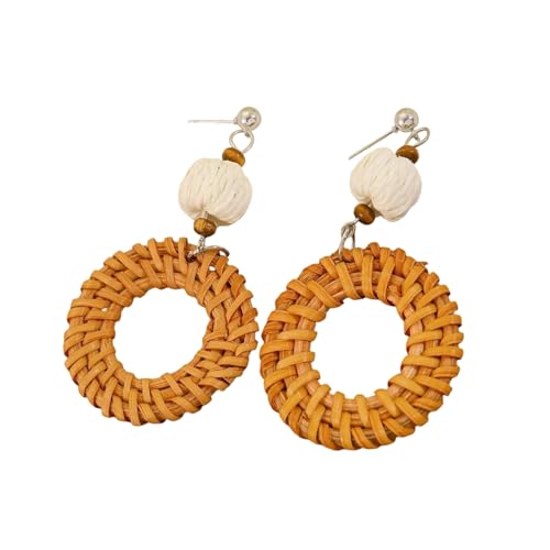 Praktische Strandblume Hoops Ohrringe Einzigartige Geometrische Designs Tragbarer Dangle Für Stilvolle Frauen Casual Wear Statement Statement von Oxxggkao