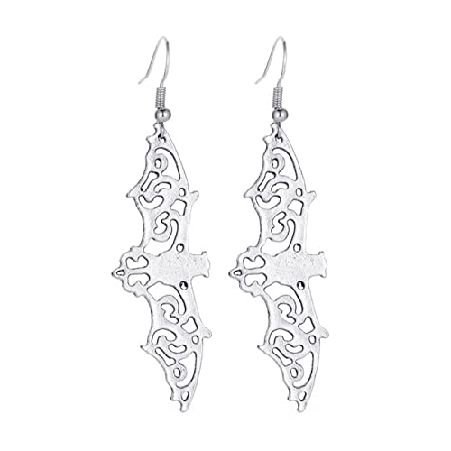 Punk Skelett Langohrropfen Ohrringe Hengst Schädel Dangle Halloween Kostümzubehör Hip Hop Rock Schmuck Schädel Hangle Für Frauen von Oxxggkao