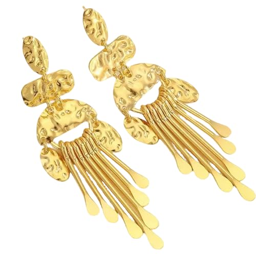 Retro Long Quasten Ohrringe Mode Accessoire Für Frauen Die Elegante Und Komfort In Robusten Legierungsmaterialien Kombinieren Moderne Vintage Ohrringe von Oxxggkao
