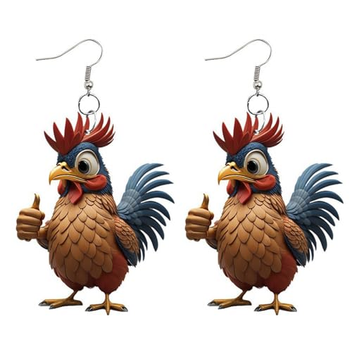 Schrullige Acrylhuhn Huhn Dangle Ohrringe Anhänger Ohr Piercing Schmuck Mode Ohrhaken Charme Party Accessoires Schrullige Acrylhuhn Huhn Dangle Ohrringe Anhänger Ohr Piercing Schmuck Mode Ohrhaken Charme Party Accessoires von Oxxggkao