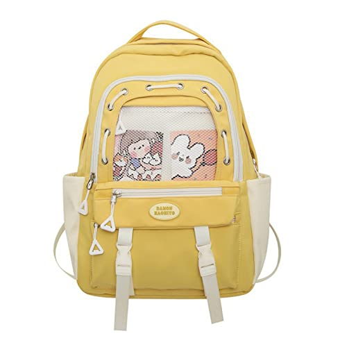 Schul Rucksack Solider Laptop Große Kapazitätstasche Für Teen Student Nylon Multi Tocket Daypack Für Mädchen von Oxxggkao