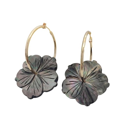 Schwarze Naturschalenohr Ohr Anhänger Simulation Perlen Drop Dangle Ohrringe Schmuck Farbenfrohe Ohrverhinderungen Für Party Kleidung Ohrringe Für Modeliebhaber von Oxxggkao