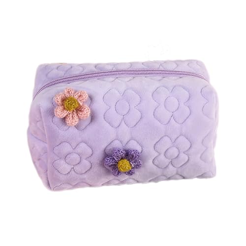 Stilvolle Aufbewahrungstasche, tragbare Make-up-Tasche, Kosmetik-Organizer für Reisen und den täglichen Gebrauch, Organizer für Zuhause und Reisen, violett, Mass Beauty von Oxxggkao