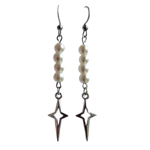 Trendige Legierung Künstliche Perlenohrringe Mit Fließenden Quasten Und Sternohrring Daily Wear Accessoires Für Mode Frauen Tägliche Kleidung Accessoires von Oxxggkao