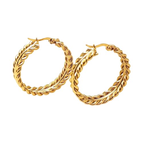 Twisted Rostly Edelstahlohrringe Für Frauen Bequeme Verschleiß Tragbarer Designs Für Tägliche Und Formelle Freizeitkleidung Twisted Rostly Edelstahlohrringe Für Frauen Bequeme Verschleiß Tragbarer Designs Für Tägliche Und Formelle Freizeitkleidung von Oxxggkao