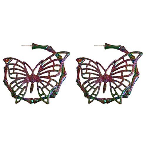Übertriebene Bunte Hohle Schmetterlingsanhänger Ohrring Dangle Ohrringe Für Schöne Frauen Mädchen Freundschaft Geschenke Einzigartiger Modetrend von Oxxggkao