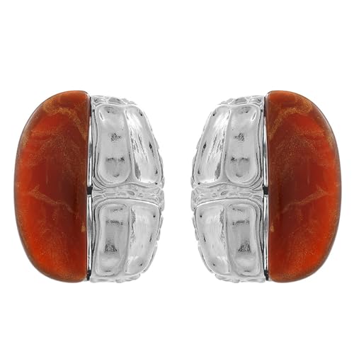 Unregelmäßige Braune Bernsteinharzohrringe Mode Accessoire Für Frauen Retro Stile Übertriebene Legierungsschmuck Neuankömmlinge Vintage Styles Ohrringe Ohrringe von Oxxggkao