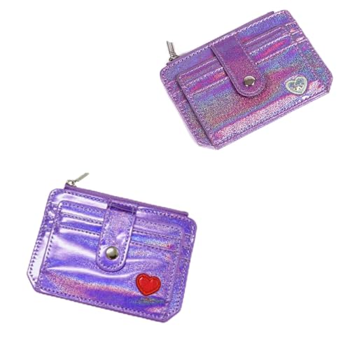 Wallet Money Kreditkartenhalter ID Business Women Shining PU Leder Hals Leder Geldbeutel Gelee Klare Mädchen Transparent Geldbeutel Schlüsselbund Für Kinder von Oxxggkao