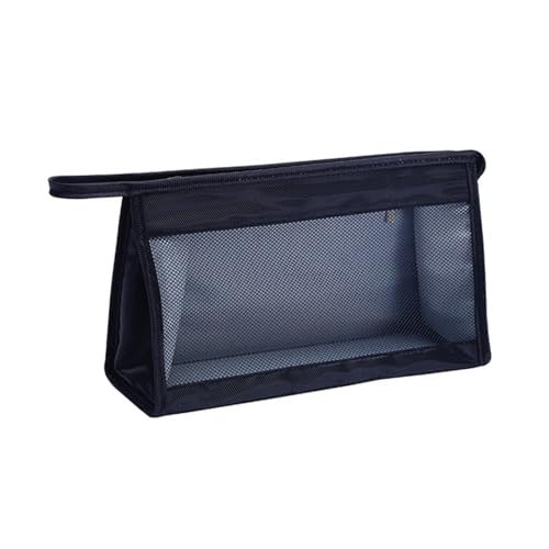 Wasserdichte Make-up-Aufbewahrungstasche, Kulturbeutel, Kosmetik-Organizer für Körperpflege, tragbar, einfarbig, Handtasche, Aufbewahrungstasche, Schwarz , Mass Beauty von Oxxggkao