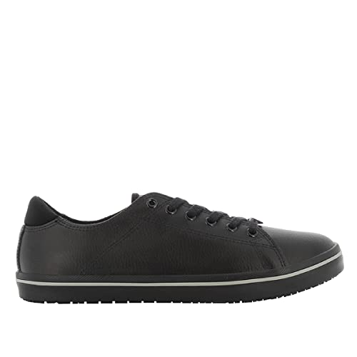 Oxypas Fashion, Berufsschuh Clark, Antistatischer (ESD) Leder Sneaker für Herren (43, Schwarz) von Oxypas