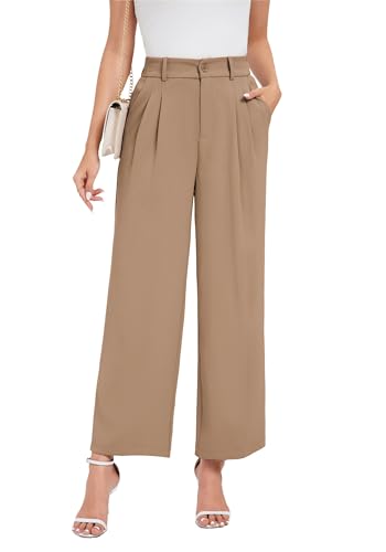 Oyamiki Arbeit Palazzo Hose Damen Elegant Leicht Hosen Hohe Taille Sommer Trousers Bequeme mit Taschen Weite Sommerhose Khaki M Oyamiki Arbeit Palazzo Hose Damen Elegant Leicht Hosen Hohe Taille Sommer Trousers Bequeme mit Taschen Weite Sommerhose Khaki M von Oyamiki