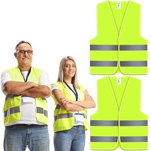 Oyayubi 2 Stück Warnwesten Auto Pannenweste, EN ISO 20471 Gelb Warnweste, Neongelb Sicherheitsweste, Reflektierend Weste 2er Pack, Herren, Frauen, Pkw, LKW Oyayubi 2 Stück Warnwesten Auto Pannenweste, EN ISO 20471 Gelb Warnweste, Neongelb Sicherheitsweste, Reflektierend Weste 2er Pack, Herren, Frauen, Pkw, LKW von Oyayubi