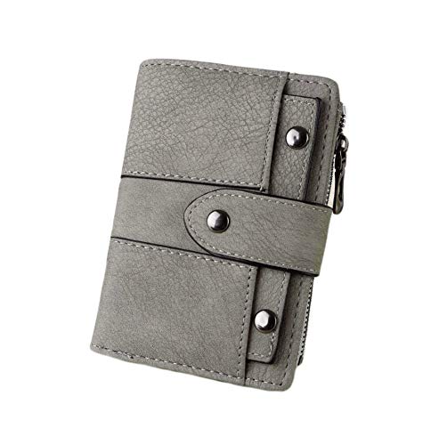 Oyccen Damen Portemonnaie PU Leder Geldbörse mit Reißverschluss Tasche Multi-Slots Kartenhalter Kurze Geldbeutel von Oyccen