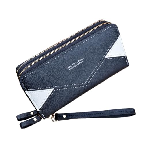 Oyccen Frauen Lange Geldbörse Portemonnaie mit Handschlaufe Reißverschluss Portmonee PU Leder Geldbeutel für Damen Große Kapazität Kartenetui Geldbörsen von Oyccen