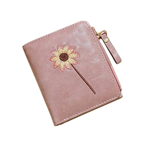 Oyccen Schöne Damen Geldbörse mit Reißverschluss Brieftasche Kleine Portemonnaie Mädchen Kurze Kartenhalter von Oyccen