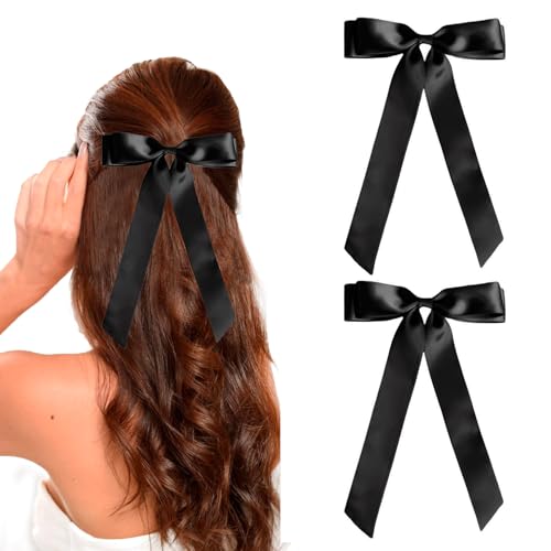 2 Stück Haarschleife,Schwarze Schleife Haare,Doppelte Lage Haarschleife Damen,Polyester-Baumwoll-Gemisch Haarspange Schleife,Schleife Haare Mädchen Haarschmuck Hair Bows,für Mädchen 2 Stück Haarschleife,Schwarze Schleife Haare,Doppelte Lage Haarschleife Damen,Polyester-Baumwoll-Gemisch Haarspange Schleife,Schleife Haare Mädchen Haarschmuck Hair Bows,für Mädchen von Oykrueats