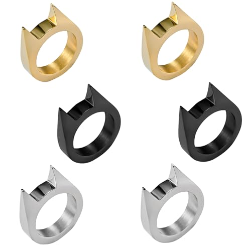 6 Stück Selbstverteidigung Ring,Niedliche Katzenringe Set,Defend Yourself Katzenohren Einzelfingerring,selbstverteidigung frauen set Ringe,Tragbares Persönliches Schutzzubehör,für Herren Und Damen 6 Stück Selbstverteidigung Ring,Niedliche Katzenringe Set,Defend Yourself Katzenohren Einzelfingerring,selbstverteidigung frauen set Ringe,Tragbares Persönliches Schutzzubehör,für Herren Und Damen von Oykrueats