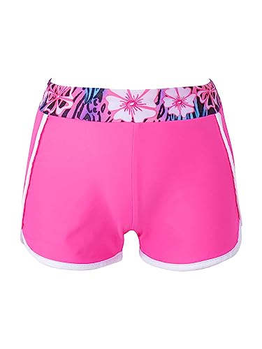Oyolan Mädchen Badeshorts Sommer Kurze Badehose Schwimmshorts Strand Shorts Boardshorts Slim Fit Beachwear 3-16 Jahre Gardenia-Rose 146-152 von Oyolan