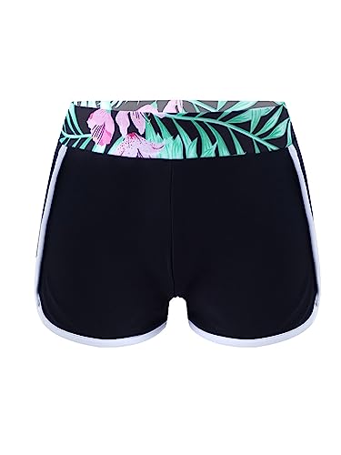Oyolan Mädchen Badeshorts Sommer Kurze Badehose Schwimmshorts Strand Shorts Boardshorts Slim Fit Beachwear 3-16 Jahre Lilie 158-164 von Oyolan