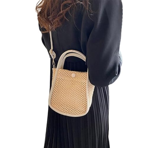 Oyrcvweuylx 2024 Stroh gewebte Tasche für Frauen Mädchen Handytasche Strandtasche Umhängetasche Schultertasche von Oyrcvweuylx