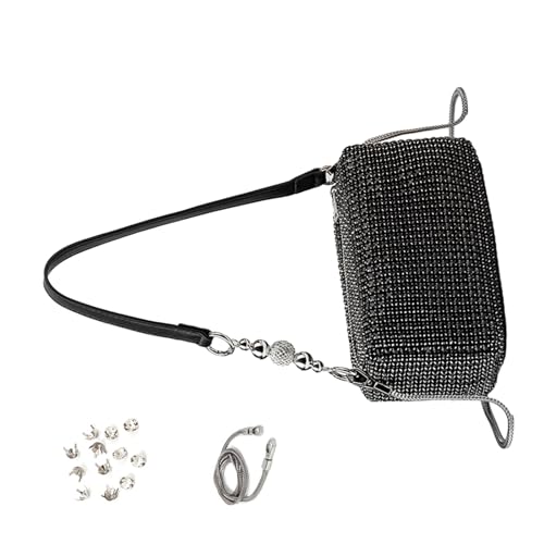 Oyrcvweuylx Damen-Abendhandtasche, modische Strass-Geldbörse, trendige Schulter-Crossbody-Tasche, Mädchen, passende Umhängetasche für Party von Oyrcvweuylx