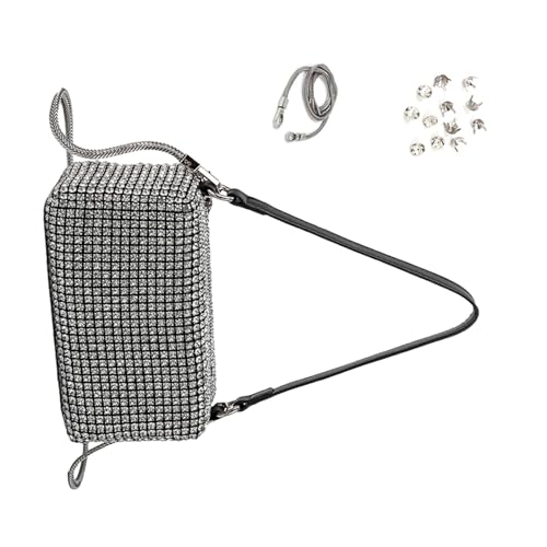 Oyrcvweuylx Damen-Abendhandtasche, modische Strass-Geldbörse, trendige Schulter-Crossbody-Tasche, Mädchen, passende Umhängetasche für Party von Oyrcvweuylx