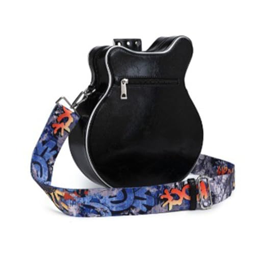 Oyrcvweuylx Kleine Umhängetaschen, kreative Umhängetasche in Gitarrenform, Reißverschluss, PU-Tasche für Mädchen und Frauen, verstellbarer Schultergurt von Oyrcvweuylx