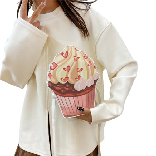 Oyrcvweuylx Mädchen-Cuppieceake-Tasche, PU-Umhängetasche, Damen, kleine Cupipieceake-Geldbörse, Telefon-Umhängetasche, verstellbarer Schultergurt von Oyrcvweuylx