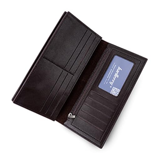 Oyrcvweuylx Stilvolles Herren-Portemonnaie mit Mehreren Fächern und Reißverschluss, langes Kartenportemonnaie, perfekt für Geschäftsleute und Führungskräfte von Oyrcvweuylx