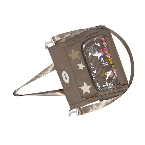 Oyrcvweuylx Transparente Tasche mit Fächern Durchsichtige Umhängetasche Nylon Crossbody Handtasche für den täglichen Gebrauch von Oyrcvweuylx