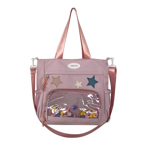 Oyrcvweuylx Transparente Tasche mit Fächern Durchsichtige Umhängetasche Nylon Crossbody Handtasche für den täglichen Gebrauch von Oyrcvweuylx