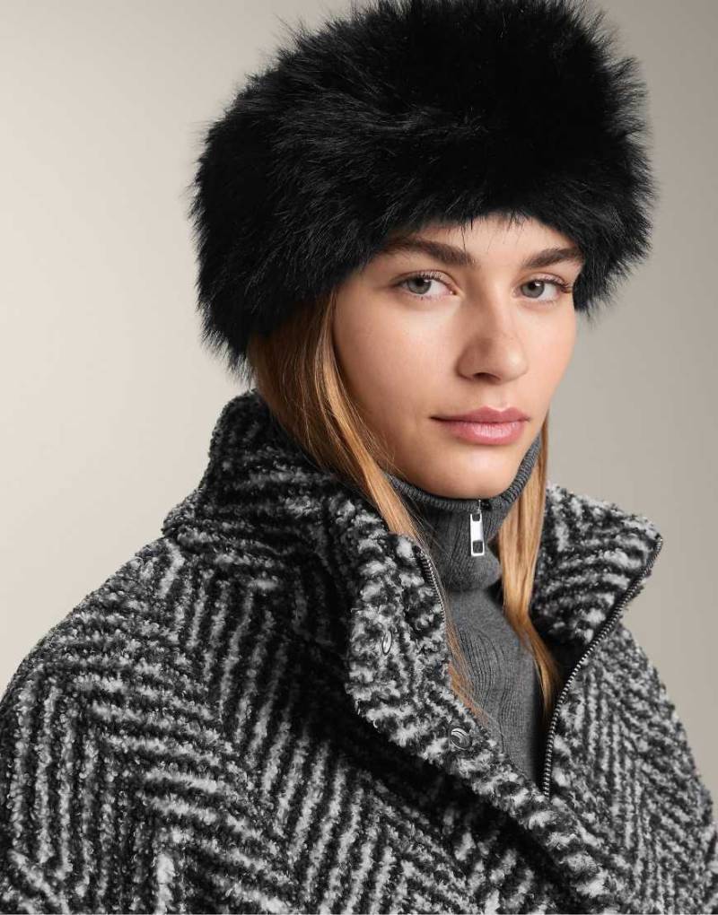 OYSHO - 10 cm breites Stirnband in Haar-Optik in Schwarz von Oysho