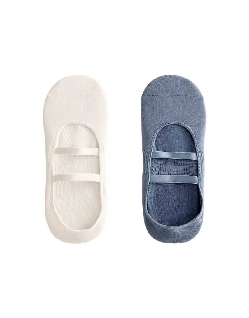 OYSHO - 2 Paar Yoga- und Pilates-Socken aus Polyamid-Mix in Grau mit parallelen Riemchen von Oysho